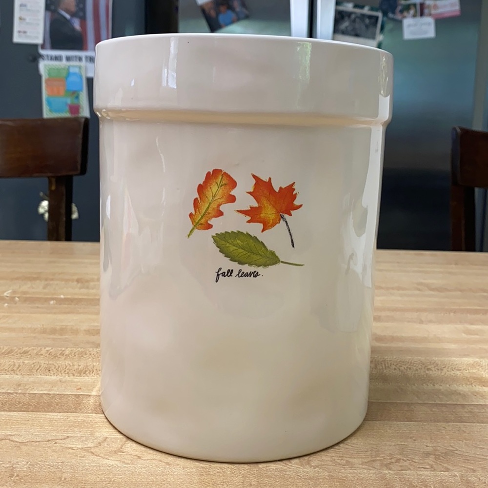 Rae Dunn Fall leaves watercolor Utensil crock 🍂🍁